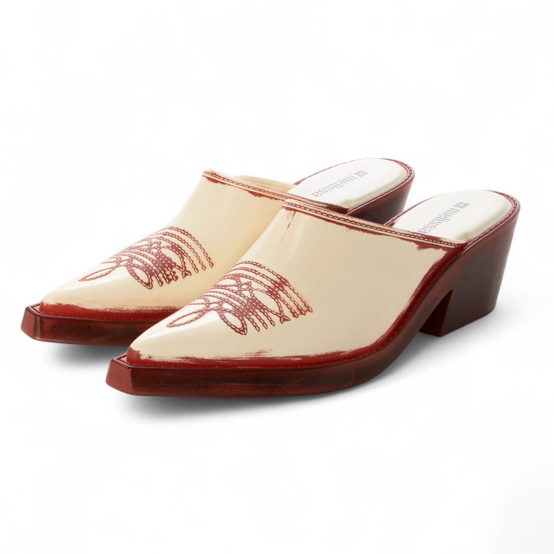 メリッサ melissa MELISSA TEXAS MULE AD （RED/BEIGE） RED/BEIGE