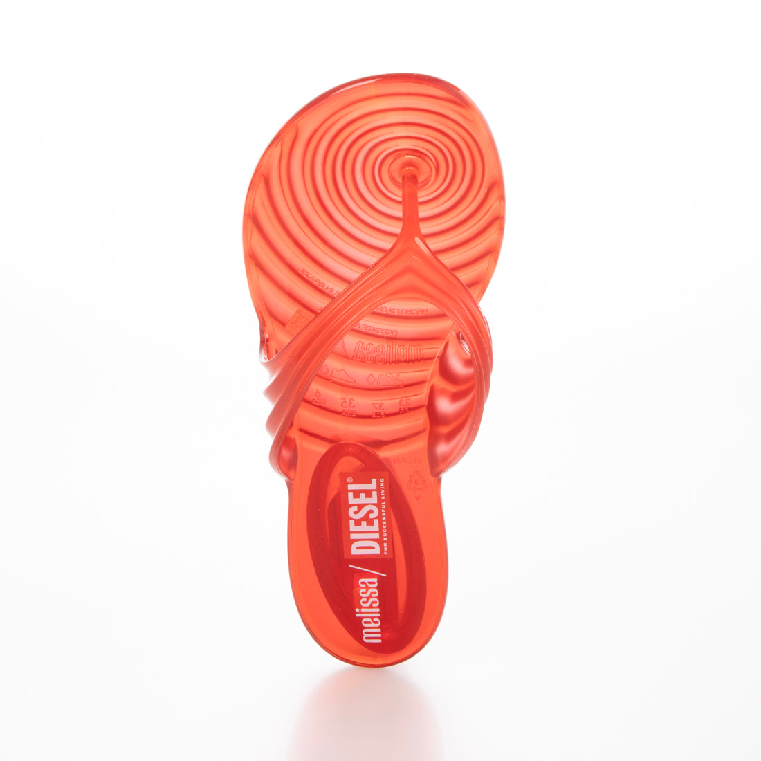 メリッサ melissa MELISSA QUANTUM THONG + DIESEL AD （TRANSPARENT RED） TRANSPARENT RED