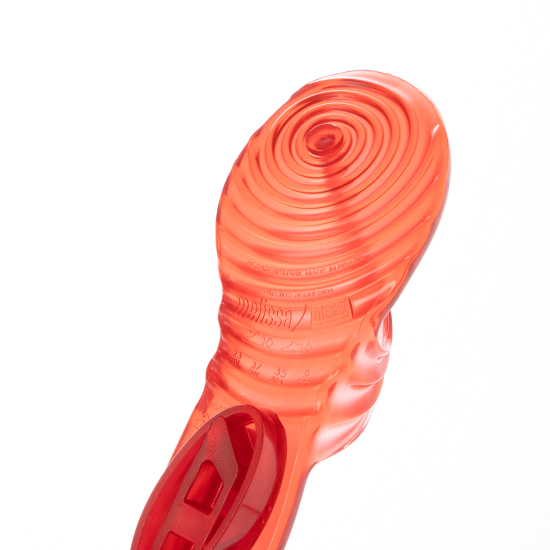 メリッサ melissa MELISSA QUANTUM THONG + DIESEL AD （TRANSPARENT RED） TRANSPARENT RED