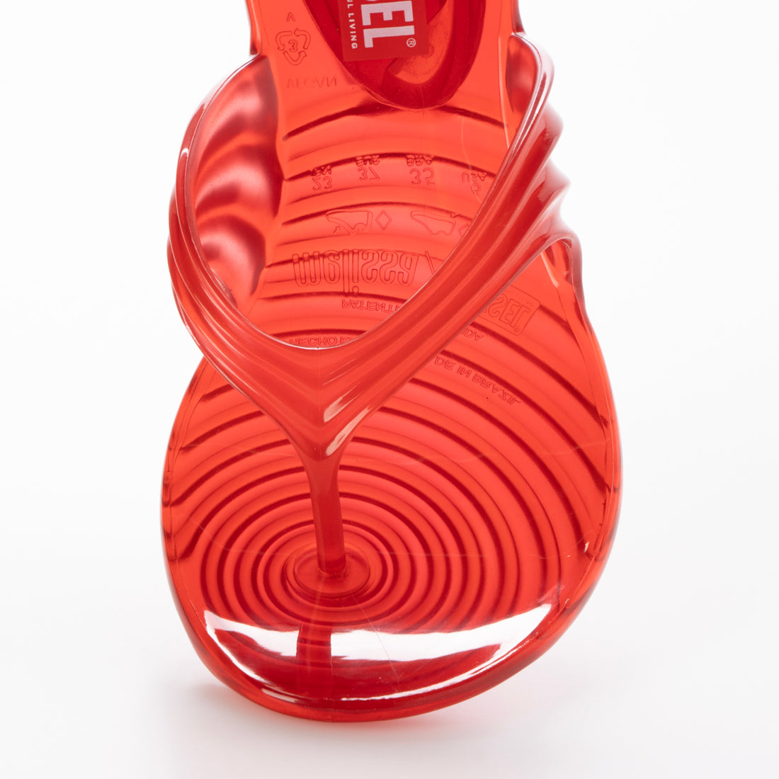 メリッサ melissa MELISSA QUANTUM THONG + DIESEL AD （TRANSPARENT RED） TRANSPARENT RED