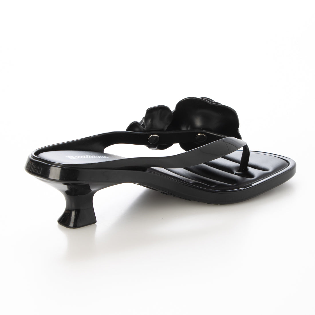 メリッサ melissa MELISSA THONG KITTEN HEEL PETALS （BLACK） BLACK