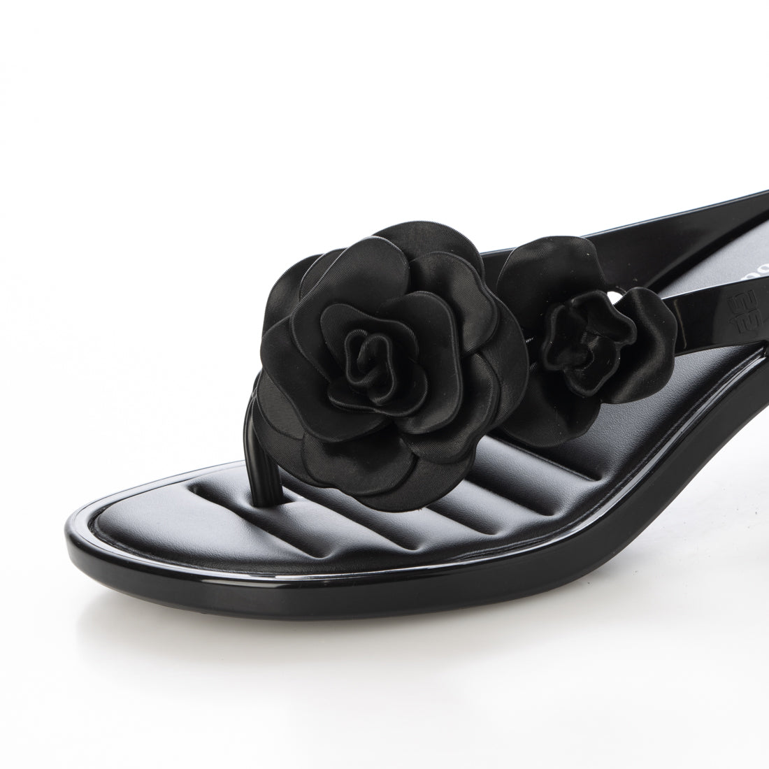 メリッサ melissa MELISSA THONG KITTEN HEEL PETALS （BLACK） BLACK