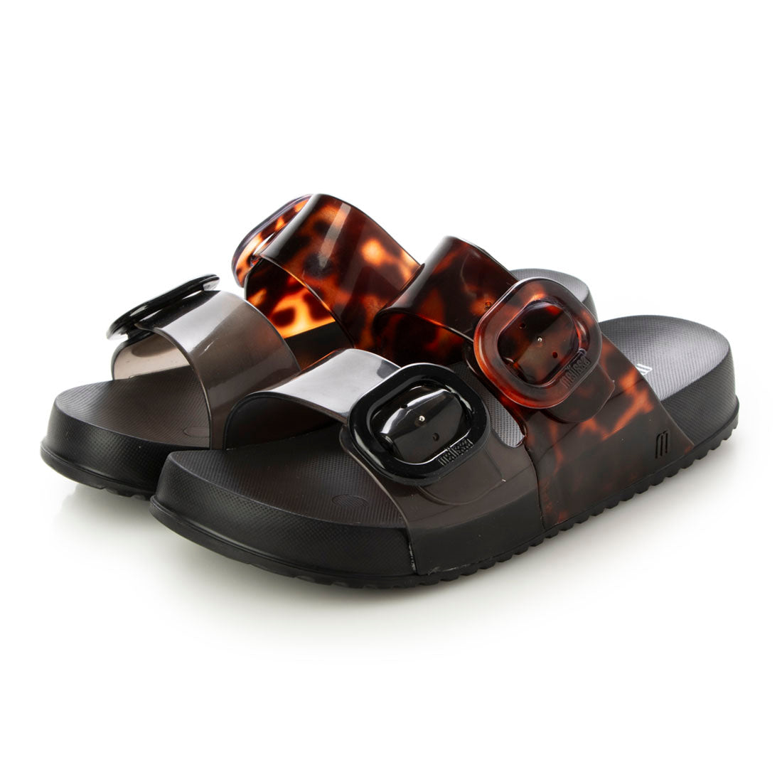 メリッサ melissa MELISSA COZY SLIDE AD （BLACK/CLEAR TORTOISE） BLACK/CLEAR TORTOISE