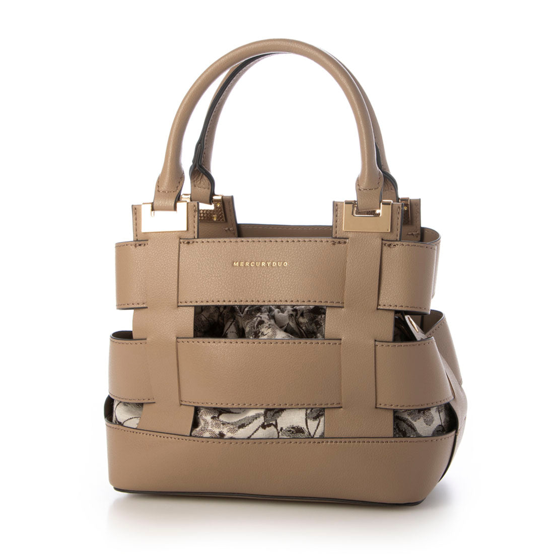 マーキュリーデュオ MERCURYDUO 軽量メッシュ 花柄巾着付ミニトートバッグ （BEG） BEG