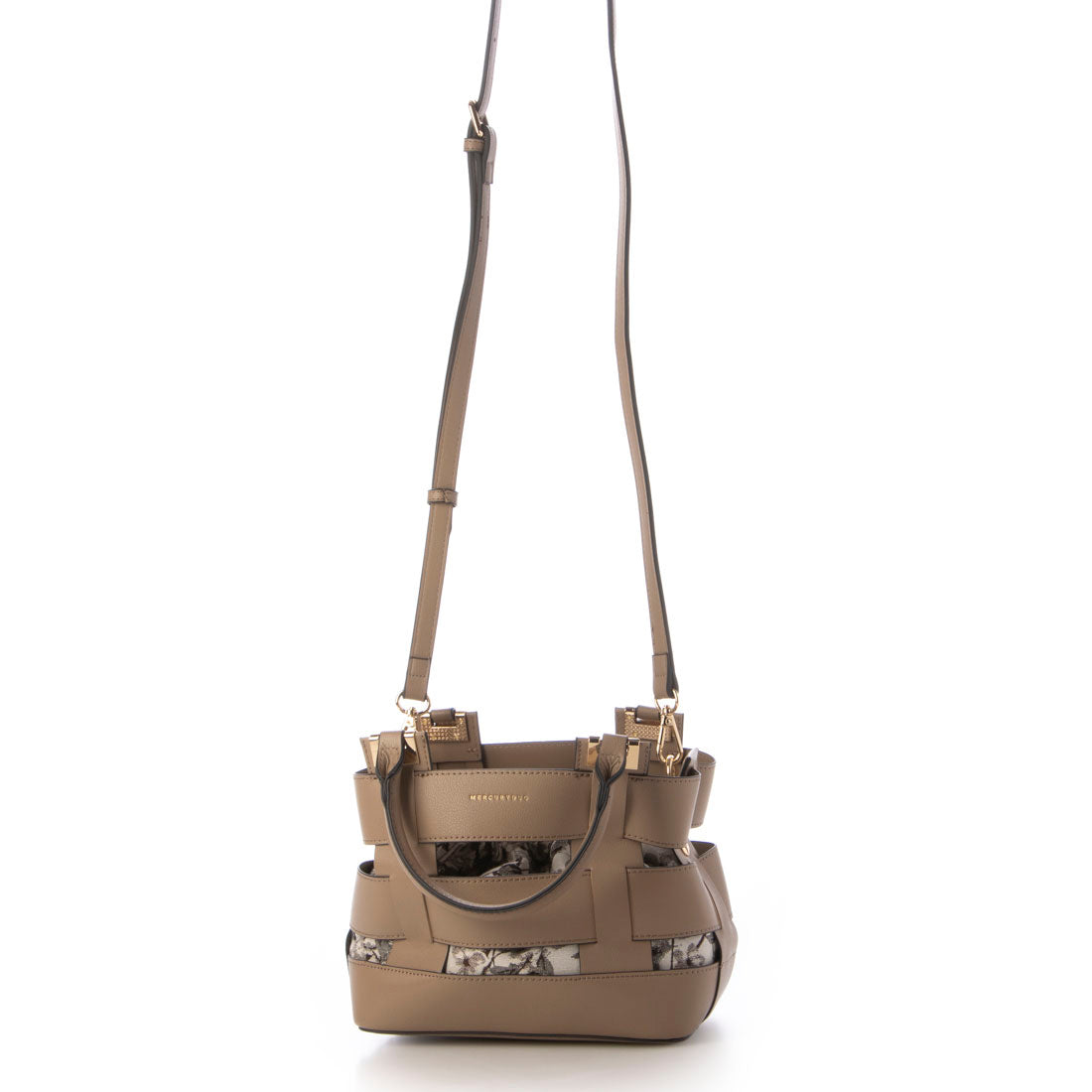 マーキュリーデュオ MERCURYDUO 軽量メッシュ 花柄巾着付ミニトートバッグ （BEG） BEG