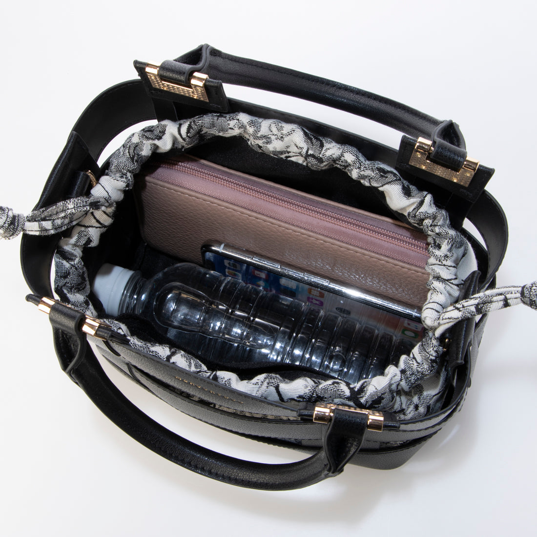 マーキュリーデュオ MERCURYDUO 軽量メッシュ 花柄巾着付ミニトートバッグ （BEG） BEG