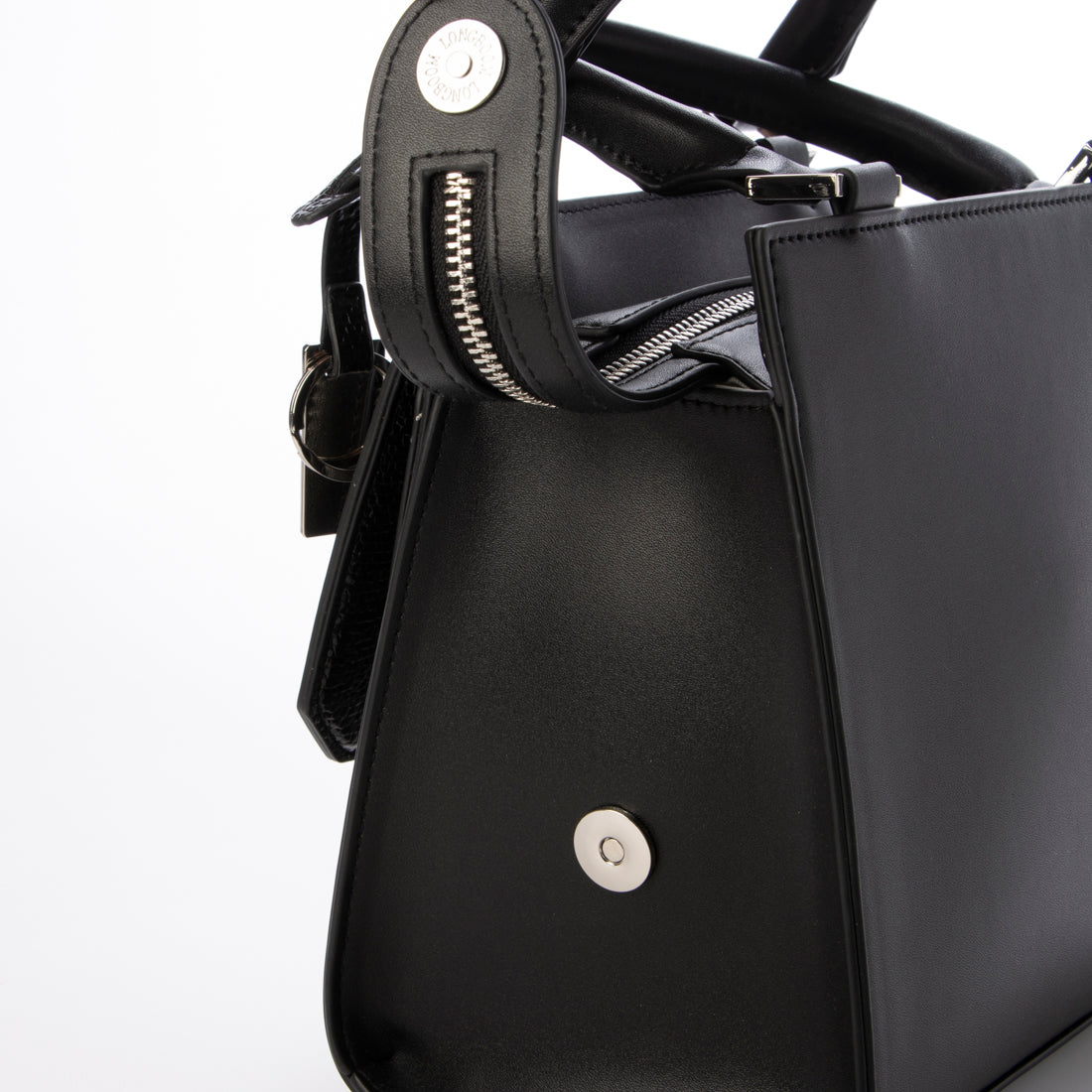 マーキュリーデュオ MERCURYDUO メタリッククラック調型押し フラップハンドバッグ （BLK） BLK
