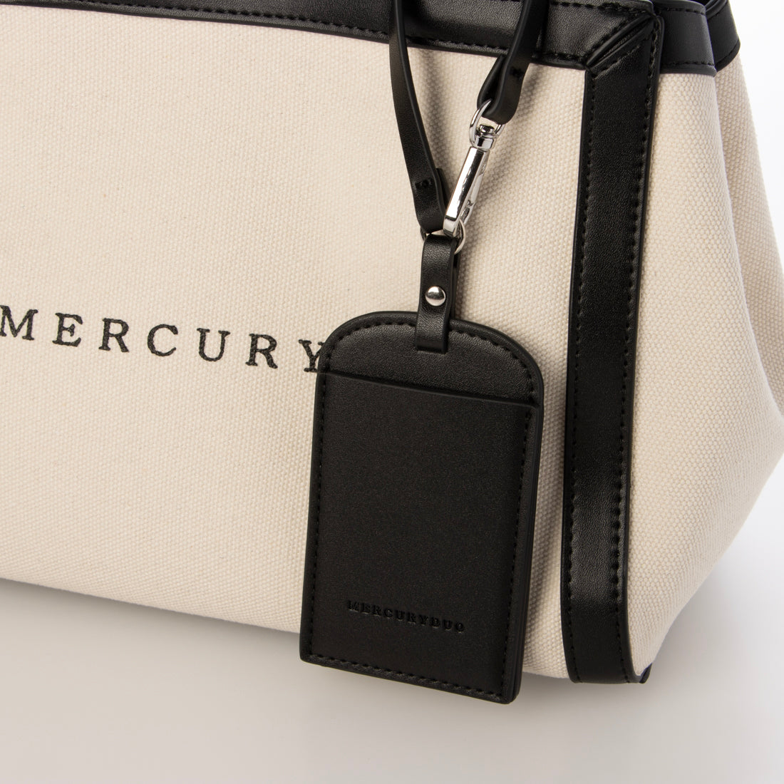 マーキュリーデュオ MERCURYDUO 軽量キャンバスロゴ 2WAYトートバッグ （BLK/IVO） BLK/IVO