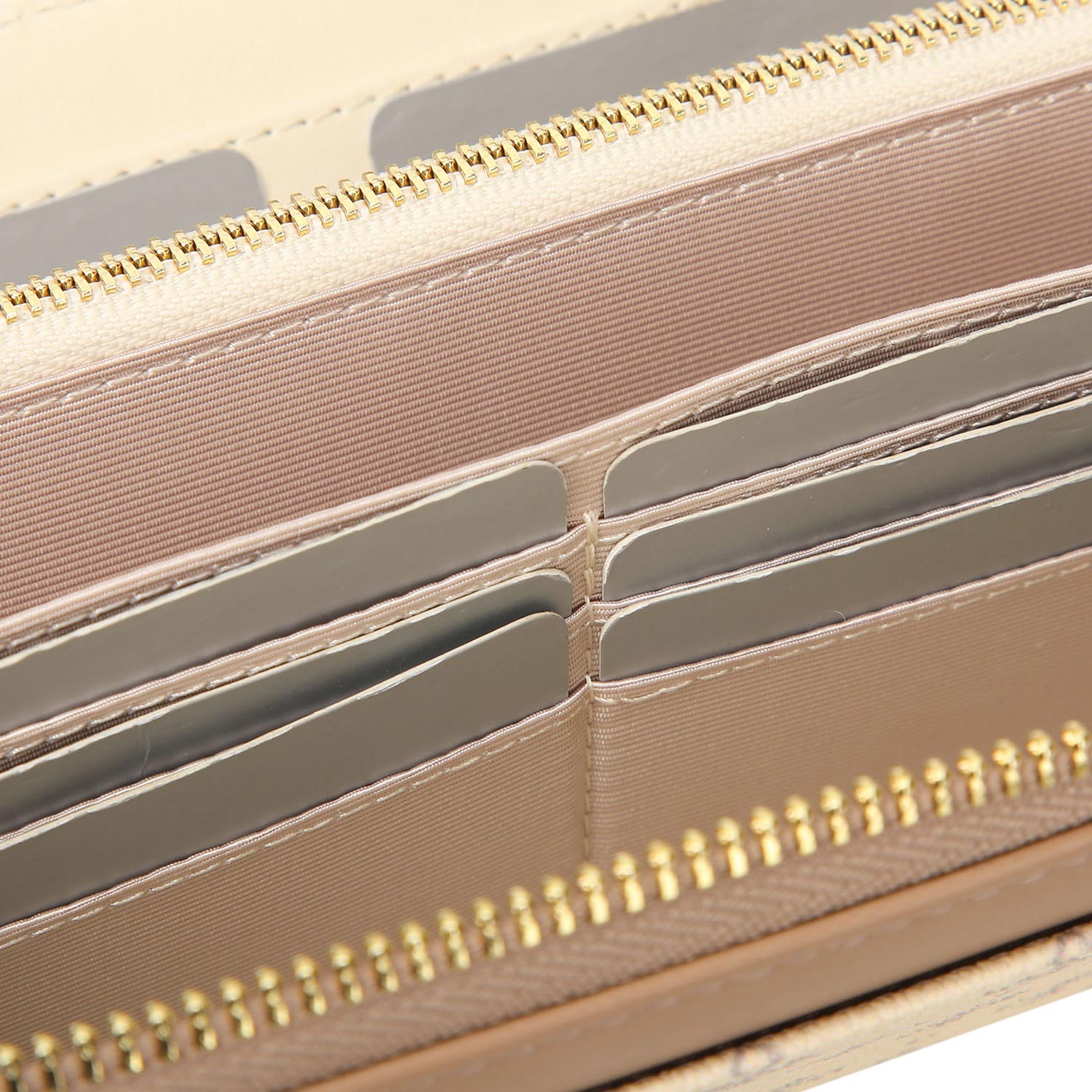 マーキュリーデュオ MERCURYDUO マーキュリーデュオ MERCURYDUO 財布 長財布 レディース ラウンドファスナー MONOGRAM LONG WALLET ブラック ベージュ 黒 MER-90060W （ブラック(76)） ブラック(76)