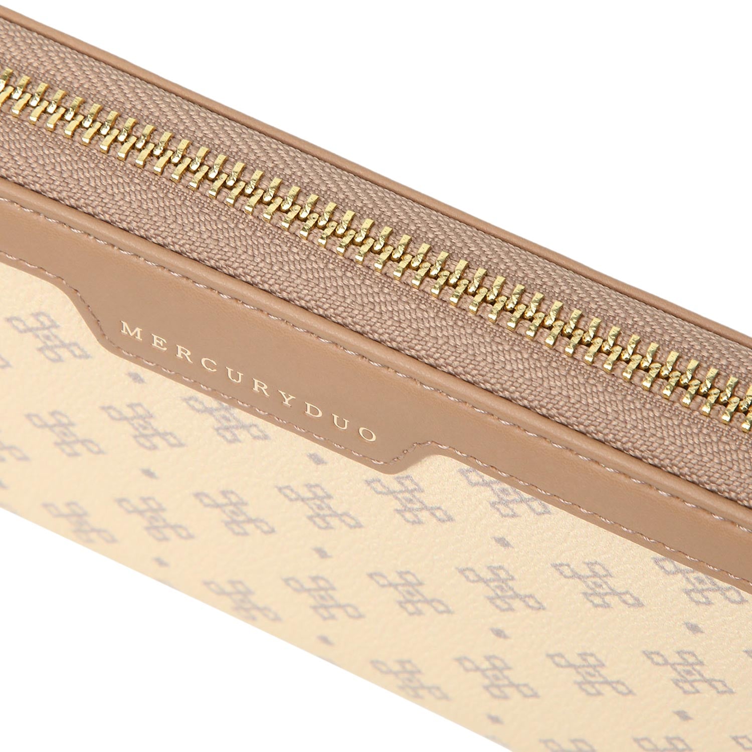 マーキュリーデュオ MERCURYDUO マーキュリーデュオ MERCURYDUO 財布 長財布 レディース ラウンドファスナー MONOGRAM LONG WALLET ブラック ベージュ 黒 MER-90060W （ブラック(76)） ブラック(76)