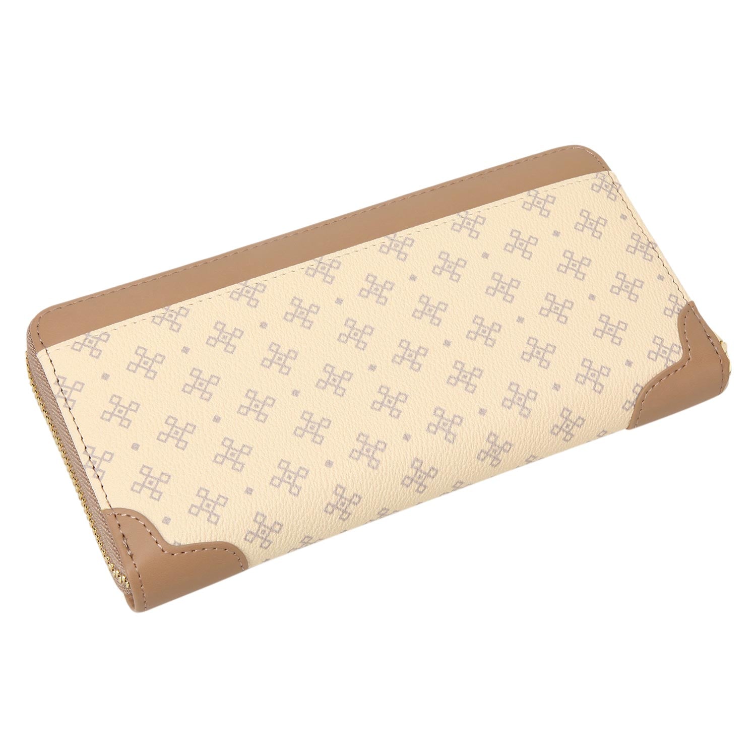 マーキュリーデュオ MERCURYDUO マーキュリーデュオ MERCURYDUO 財布 長財布 レディース ラウンドファスナー MONOGRAM LONG WALLET ブラック ベージュ 黒 MER-90060W （ブラック(76)） ブラック(76)