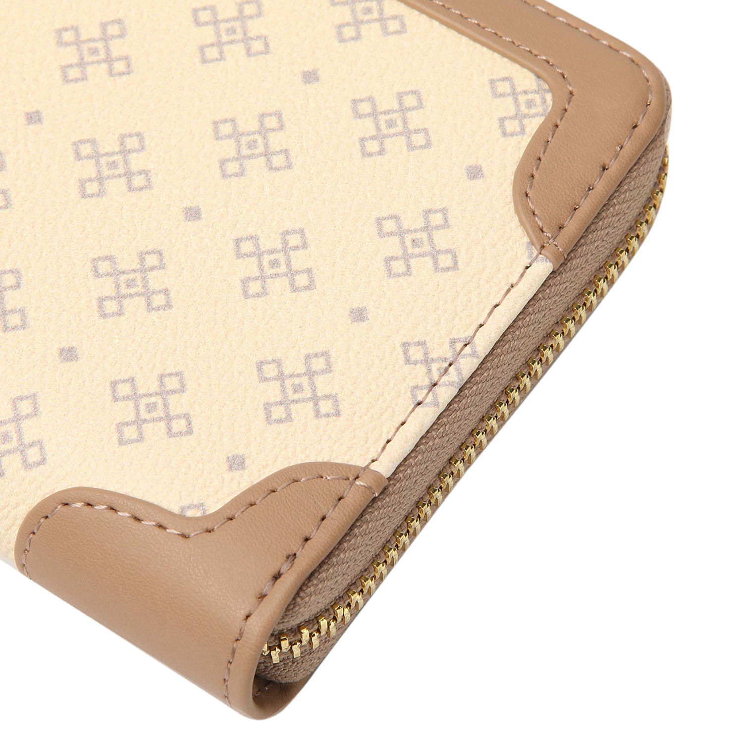 マーキュリーデュオ MERCURYDUO マーキュリーデュオ MERCURYDUO 財布 長財布 レディース ラウンドファスナー MONOGRAM LONG WALLET ブラック ベージュ 黒 MER-90060W （ブラック(76)） ブラック(76)