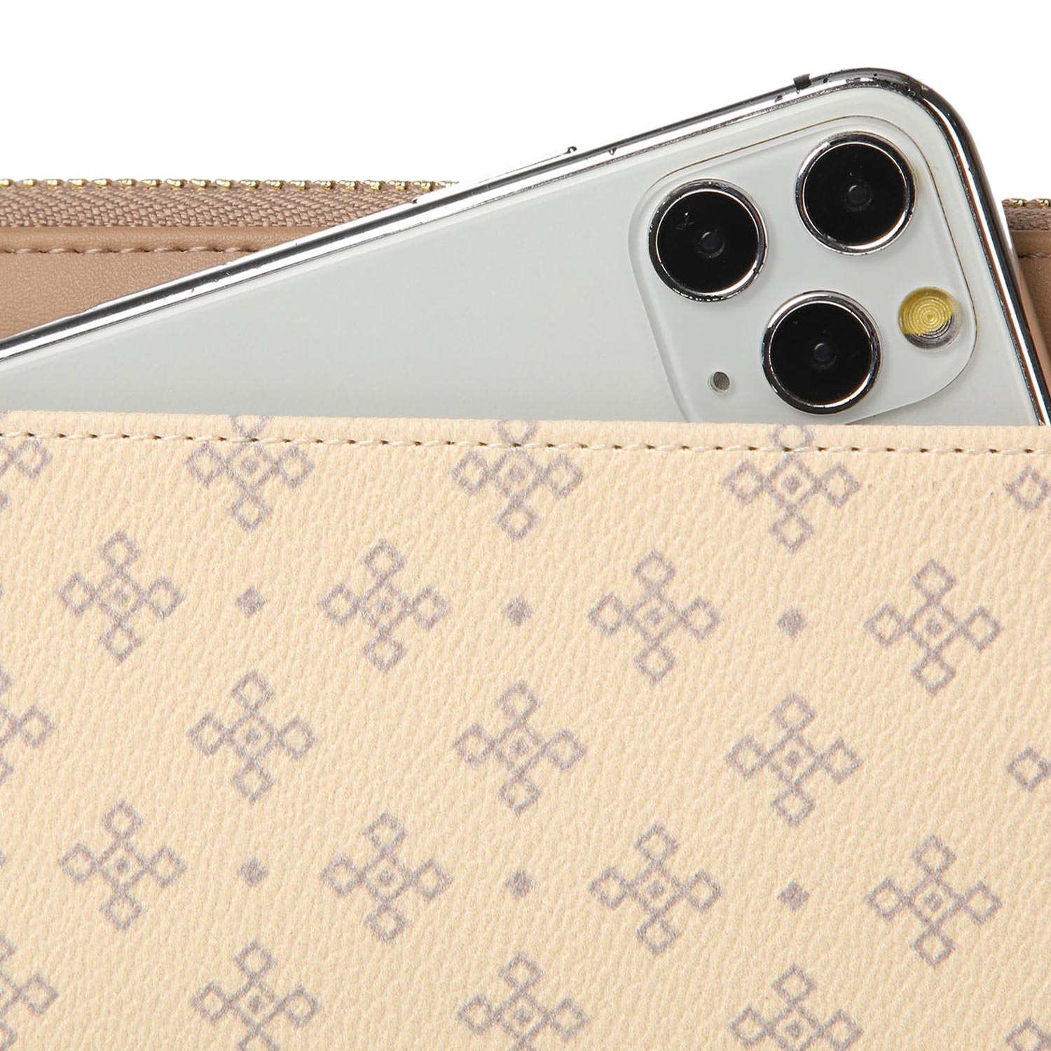 マーキュリーデュオ MERCURYDUO マーキュリーデュオ MERCURYDUO 財布 長財布 レディース ラウンドファスナー MONOGRAM LONG WALLET ブラック ベージュ 黒 MER-90060W （ブラック(76)） ブラック(76)