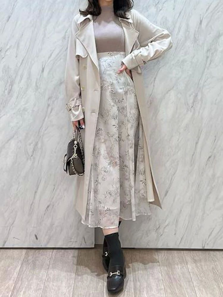 マーキュリーデュオ MERCURYDUO ベーシックトレンチコート （ベビーピンク） ベビーピンク