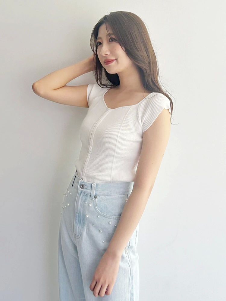 マーキュリーデュオ MERCURYDUO パールデニムパンツ （ブルー） ブルー