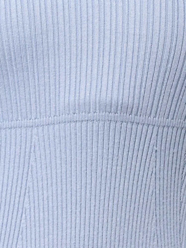 マーキュリーデュオ MERCURYDUO 配色クロスリボンニットワンピース （ブルー） ブルー