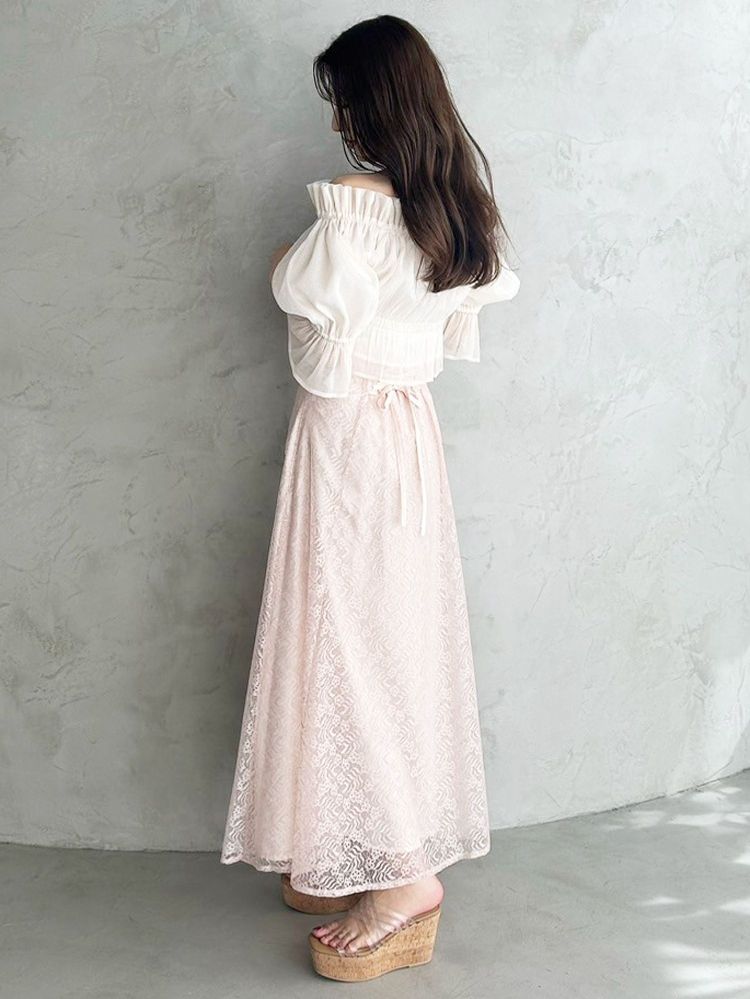 マーキュリーデュオ MERCURYDUO 2WAYオフショルシャーリングブラウス （オフホワイト） オフホワイト