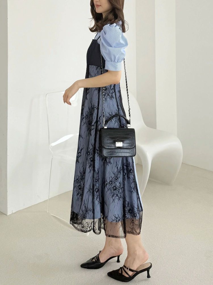 マーキュリーデュオ MERCURYDUO ビスチェドッキングパワショルシャツワンピース （オフホワイト） オフホワイト