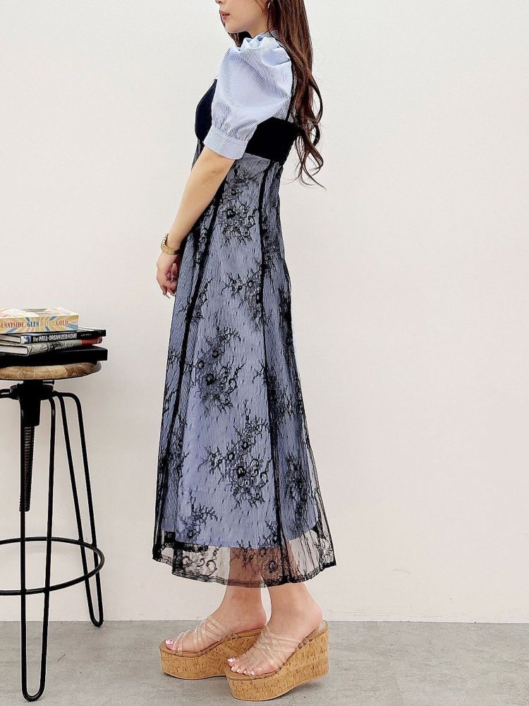 マーキュリーデュオ MERCURYDUO ビスチェドッキングパワショルシャツワンピース （オフホワイト） オフホワイト