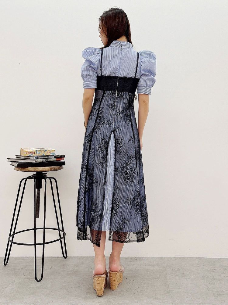 マーキュリーデュオ MERCURYDUO ビスチェドッキングパワショルシャツワンピース （オフホワイト） オフホワイト