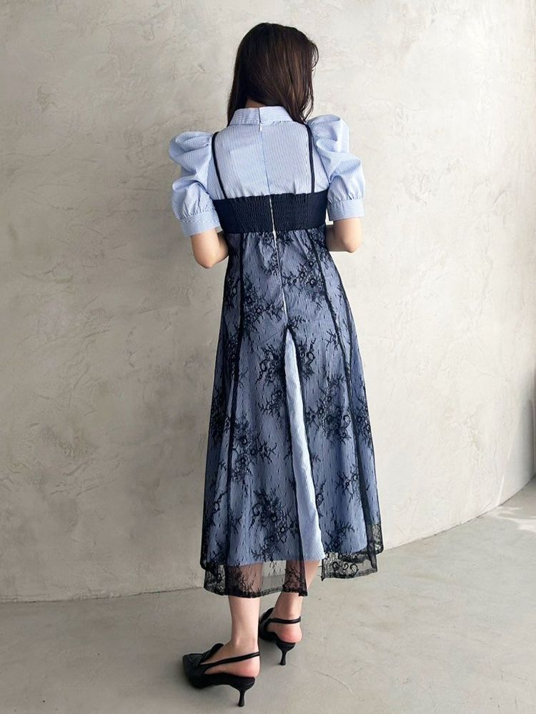 マーキュリーデュオ MERCURYDUO ビスチェドッキングパワショルシャツワンピース （オフホワイト） オフホワイト