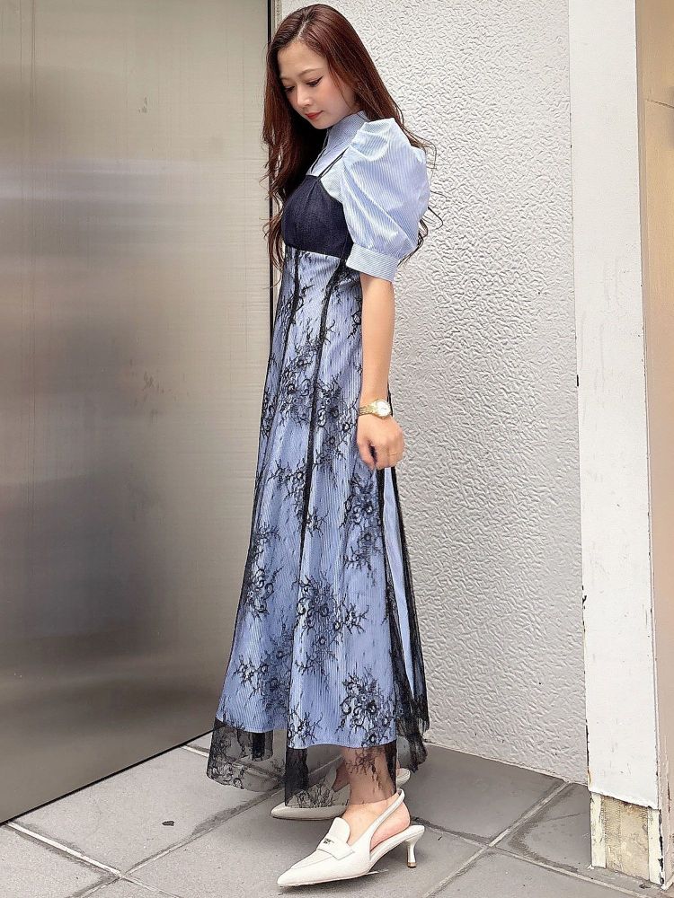 マーキュリーデュオ MERCURYDUO ビスチェドッキングパワショルシャツワンピース （オフホワイト） オフホワイト