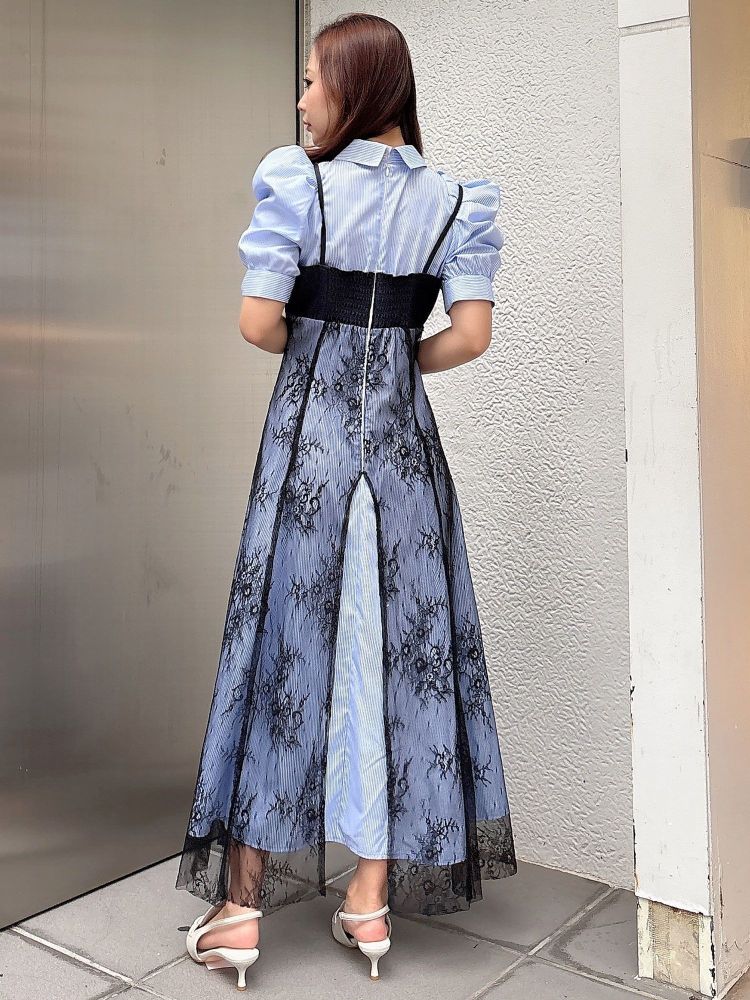 マーキュリーデュオ MERCURYDUO ビスチェドッキングパワショルシャツワンピース （オフホワイト） オフホワイト