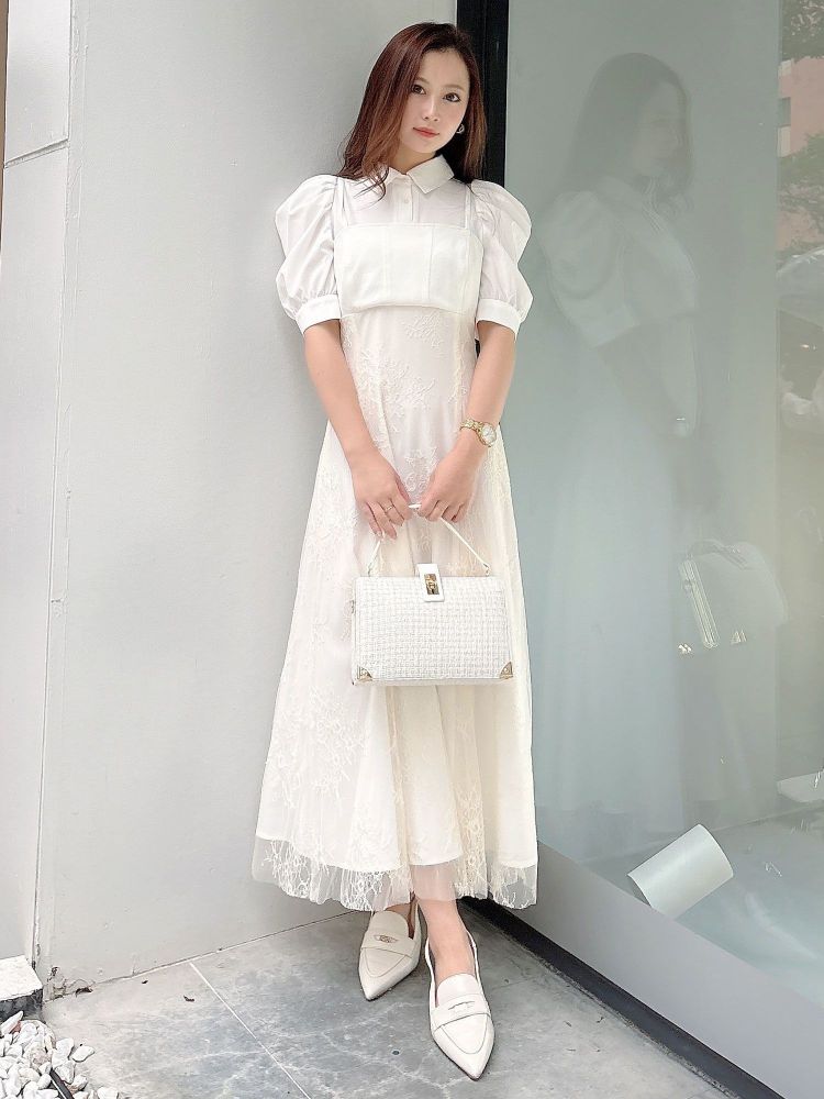 マーキュリーデュオ MERCURYDUO ビスチェドッキングパワショルシャツワンピース （オフホワイト） オフホワイト