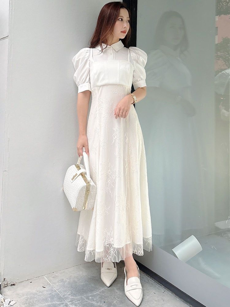 マーキュリーデュオ MERCURYDUO ビスチェドッキングパワショルシャツワンピース （オフホワイト） オフホワイト