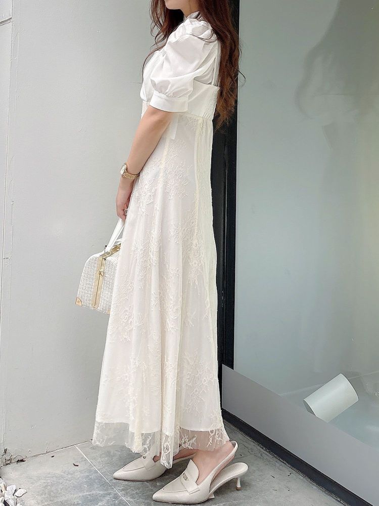 マーキュリーデュオ MERCURYDUO ビスチェドッキングパワショルシャツワンピース （オフホワイト） オフホワイト