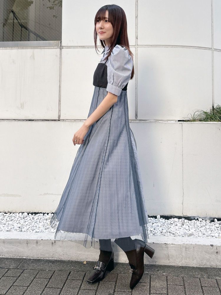 マーキュリーデュオ MERCURYDUO ビスチェドッキングパワショルシャツワンピース （オフホワイト） オフホワイト