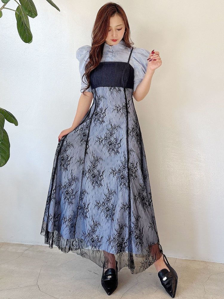 マーキュリーデュオ MERCURYDUO ビスチェドッキングパワショルシャツワンピース （オフホワイト） オフホワイト