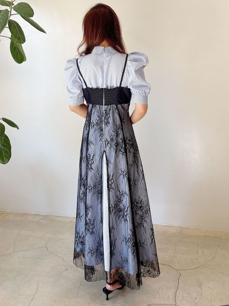 マーキュリーデュオ MERCURYDUO ビスチェドッキングパワショルシャツワンピース （オフホワイト） オフホワイト