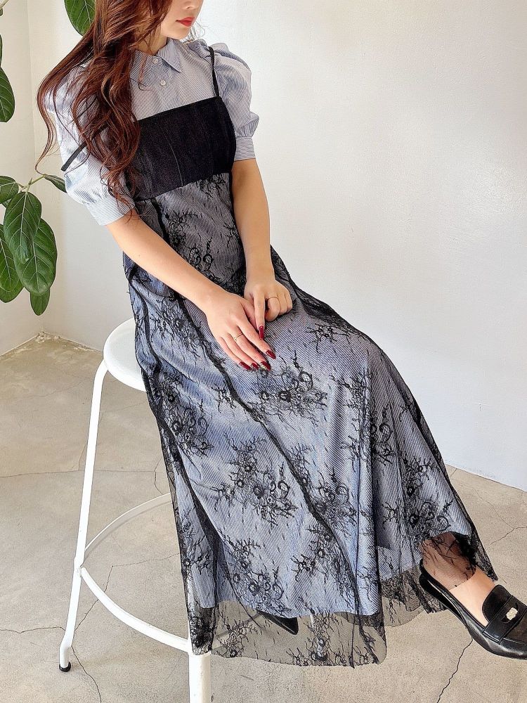 マーキュリーデュオ MERCURYDUO ビスチェドッキングパワショルシャツワンピース （オフホワイト） オフホワイト