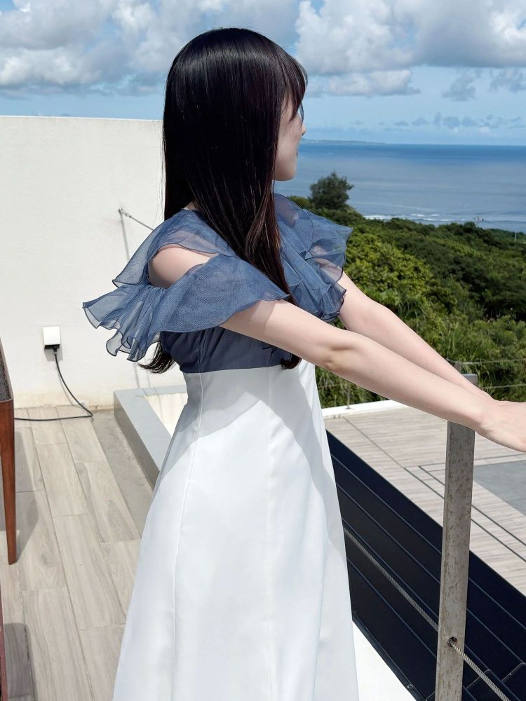 マーキュリーデュオ MERCURYDUO 2WAYシアーラッフルドッキングワンピース （ブラック） ブラック