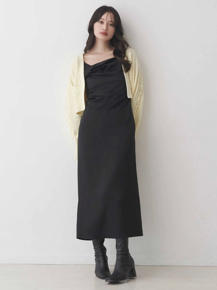 マーキュリーデュオ MERCURYDUO サテンキャミナローワンピース （ベビーピンク） ベビーピンク