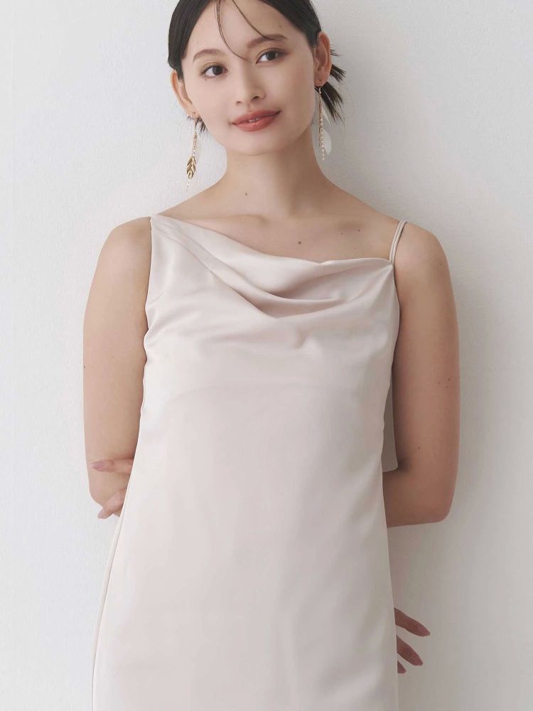 マーキュリーデュオ MERCURYDUO サテンキャミナローワンピース （ベビーピンク） ベビーピンク