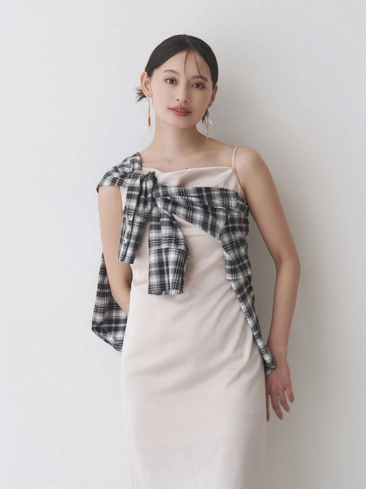 マーキュリーデュオ MERCURYDUO サテンキャミナローワンピース （ベビーピンク） ベビーピンク