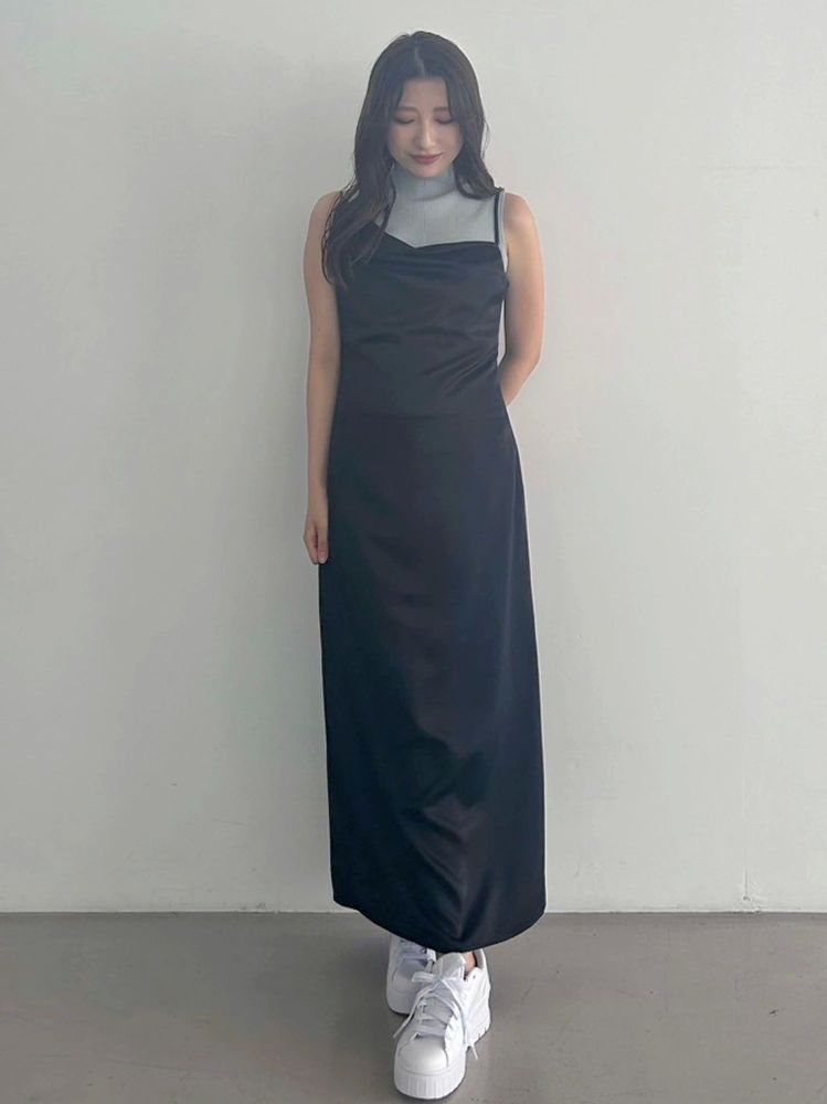 マーキュリーデュオ MERCURYDUO サテンキャミナローワンピース （ベビーピンク） ベビーピンク