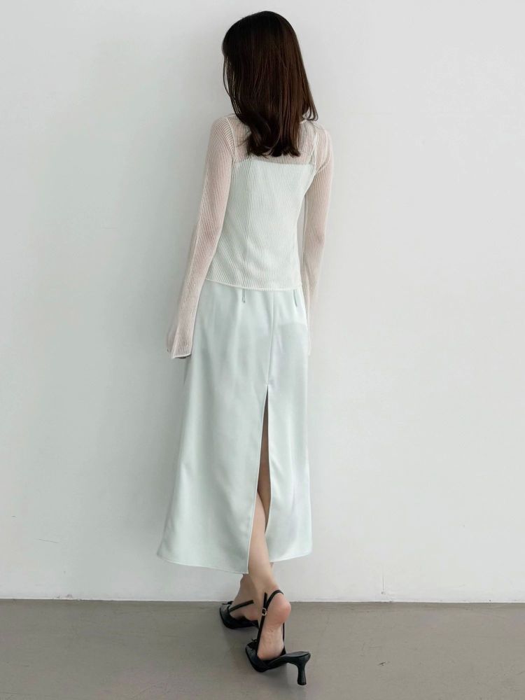 マーキュリーデュオ MERCURYDUO サテンキャミナローワンピース （ベビーピンク） ベビーピンク