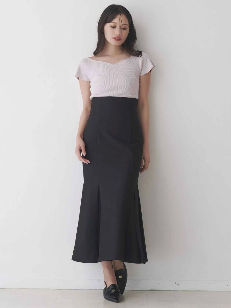 マーキュリーデュオ MERCURYDUO バックレースアップストレッチマーメイドスカート （アイボリー） アイボリー