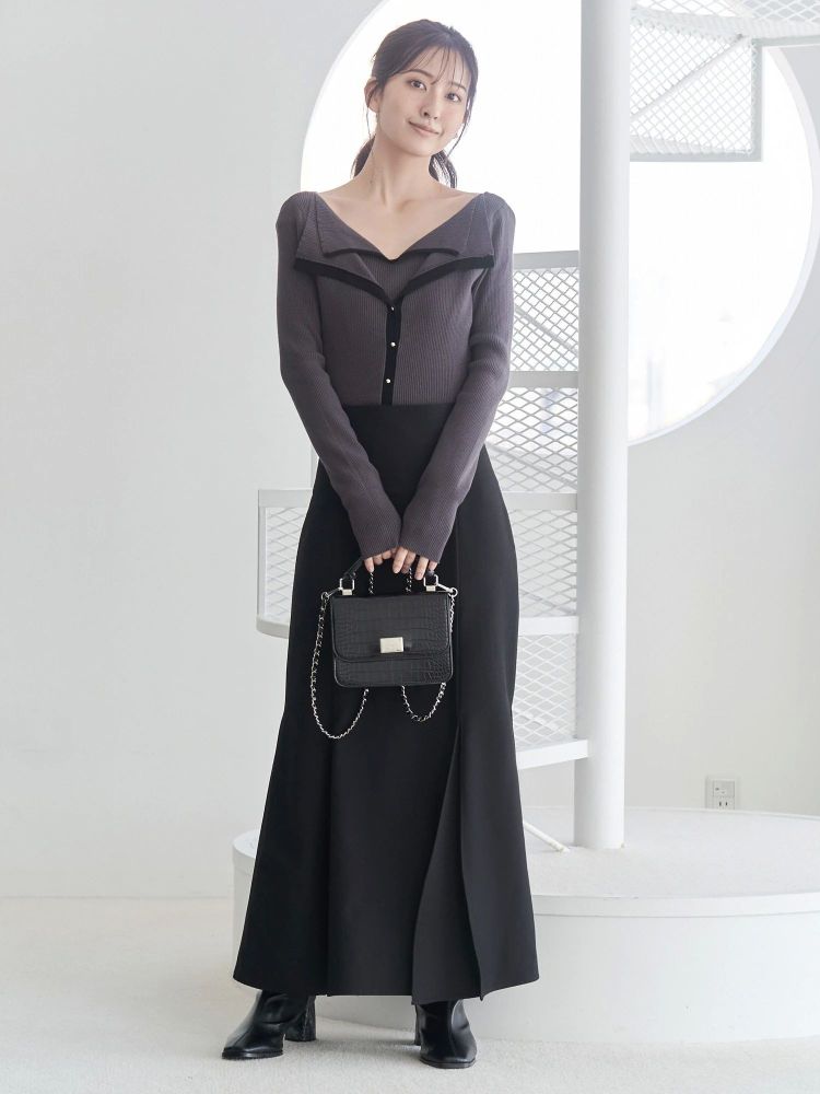 マーキュリーデュオ MERCURYDUO バックレースアップストレッチマーメイドスカート （アイボリー） アイボリー