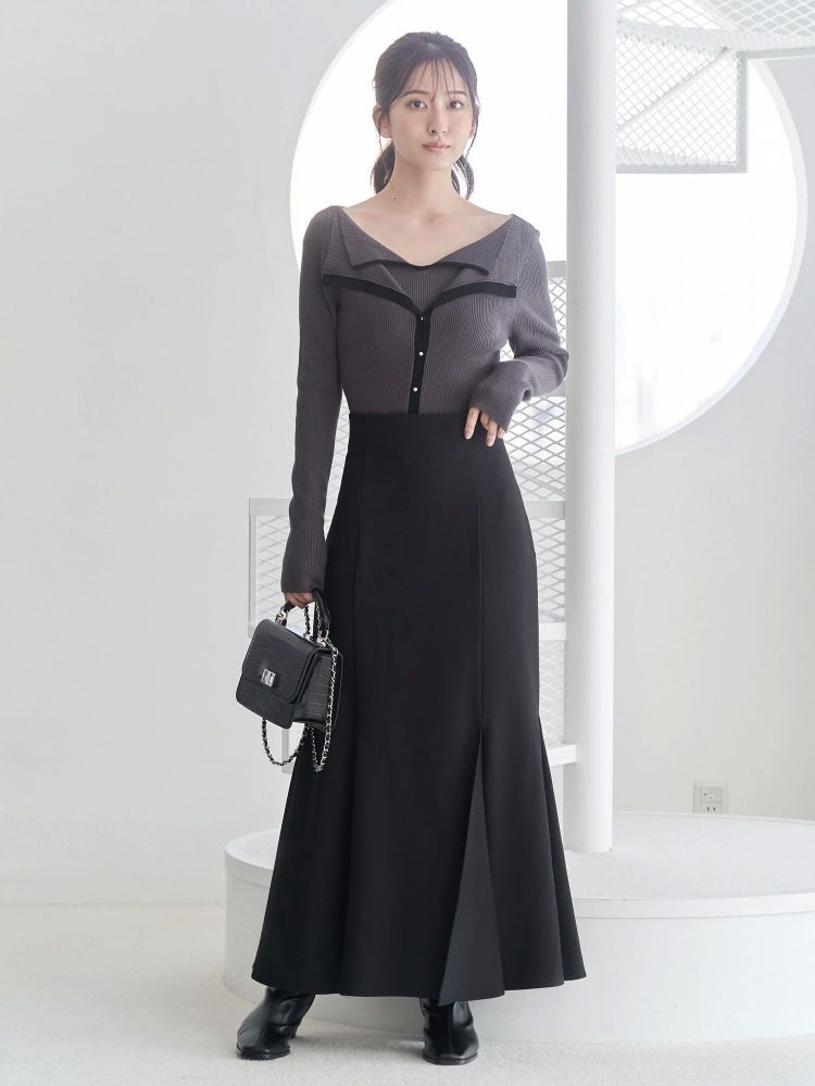 マーキュリーデュオ MERCURYDUO バックレースアップストレッチマーメイドスカート （アイボリー） アイボリー