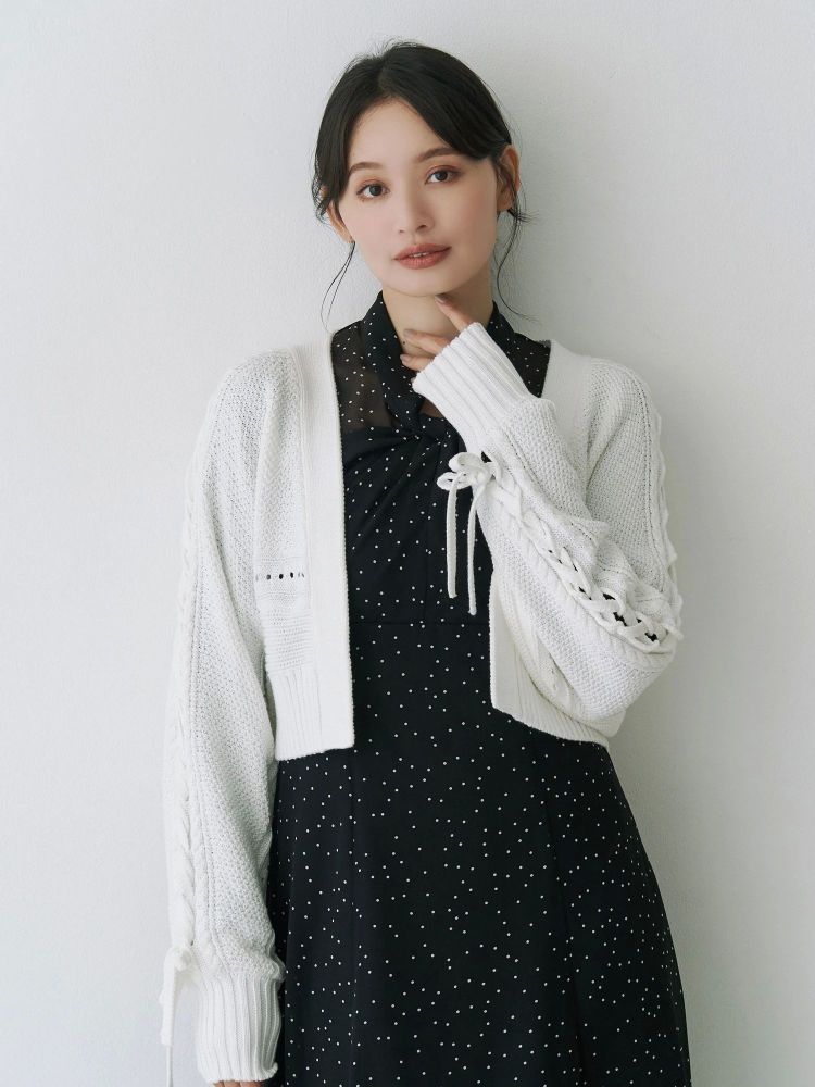 マーキュリーデュオ MERCURYDUO ツイストネックロングスリーブワンピース （ブラック） ブラック