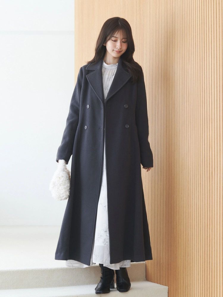 マーキュリーデュオ MERCURYDUO フィットアンドフレアコート （アイボリー） アイボリー