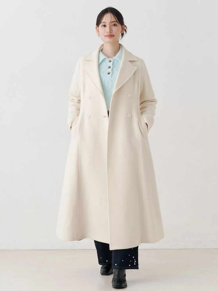 マーキュリーデュオ MERCURYDUO フィットアンドフレアコート （アイボリー） アイボリー