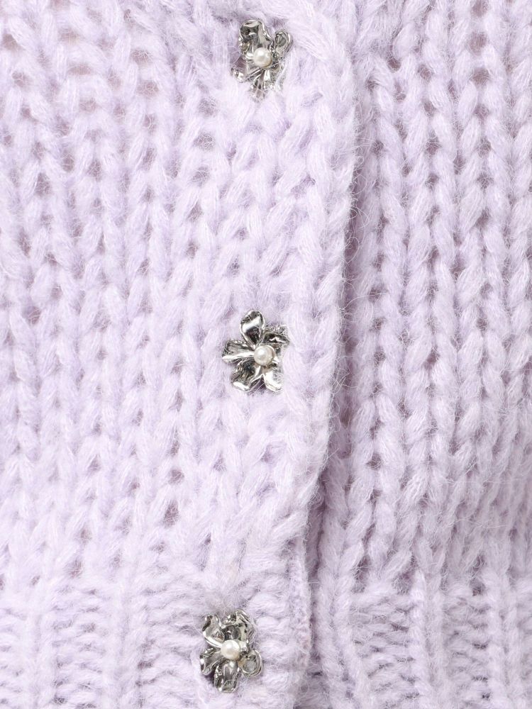 マーキュリーデュオ MERCURYDUO ローゲージデザインボタンカーディガン （オフホワイト） オフホワイト