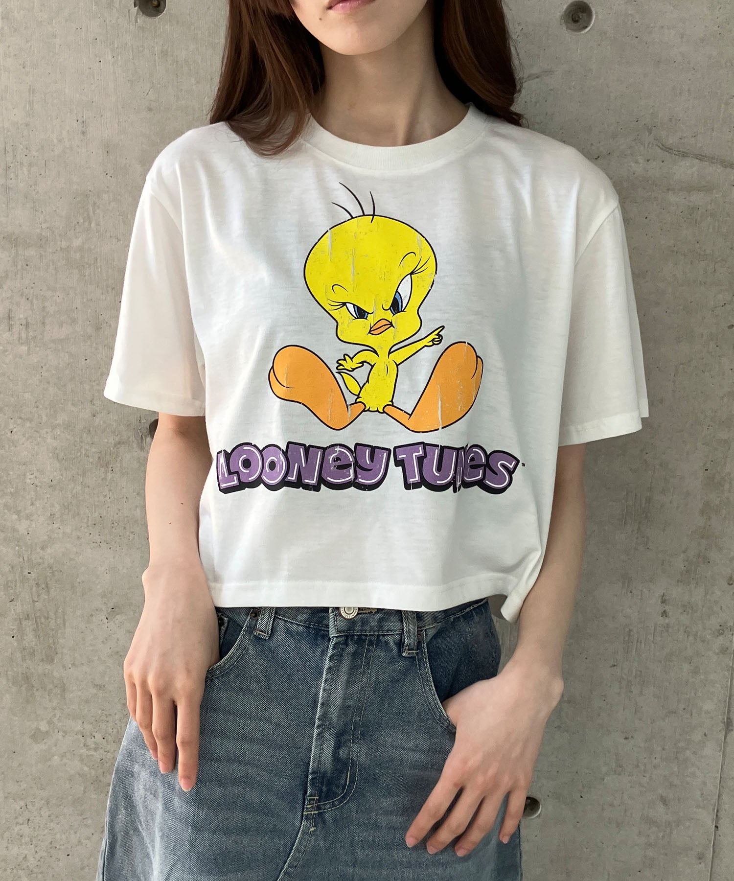 ミージェーン me Jane TWEETYプリントTシャツ （オフホワイト） オフホワイト