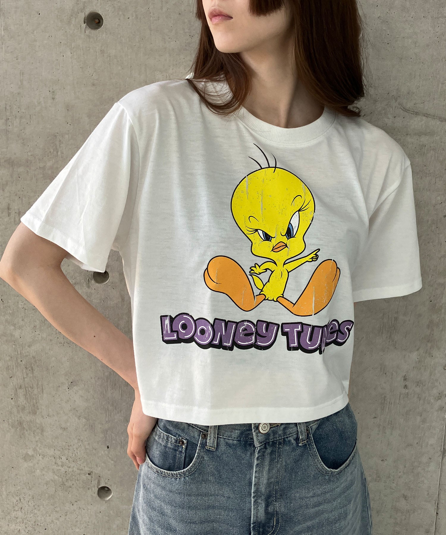 ミージェーン me Jane TWEETYプリントTシャツ （オフホワイト） オフホワイト