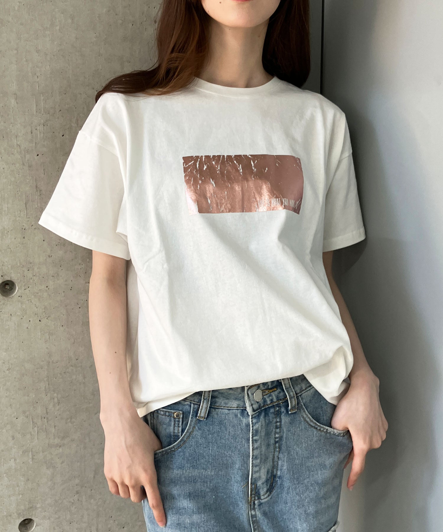 ミージェーン me Jane アニマルシルバー箔プリントTシャツ （ピンク） ピンク